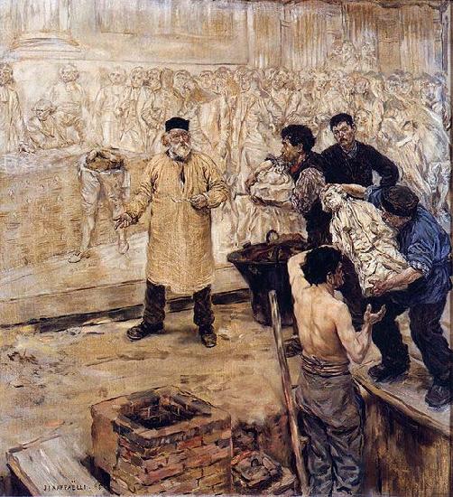 Jean-francois raffaelli At the caster's (1886), by Jean-Francois Raffaelli
